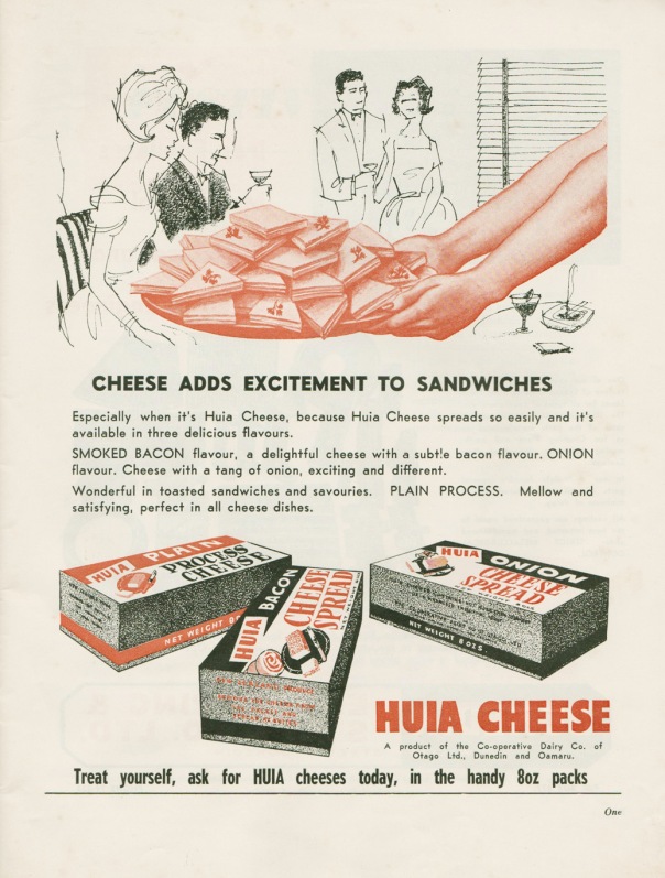 Huia Cheese Spread - Festival Time magazine 1962 - Owain Morris Collection sml