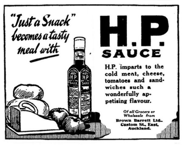 HP Sauce - Brown Barrett Ltd - Auckland Star  24 June 1926 Page 20 edit copy