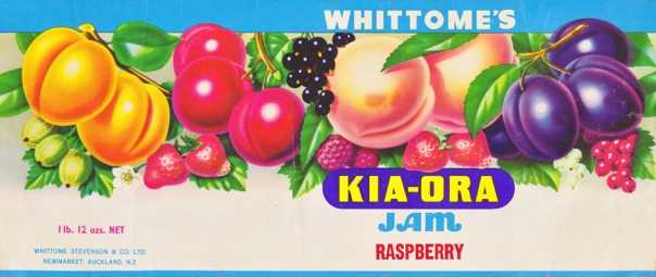 Whittomes Kia-Ora Jam - whittome & Stevenson- Mike Davidson prob early- mid 1960s prob Roundhill artwork