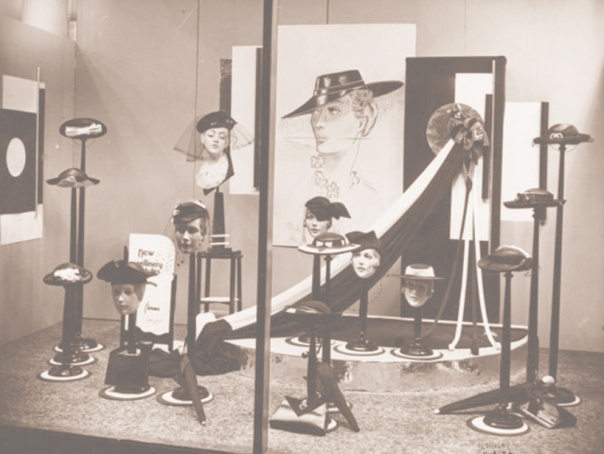 10a display of women's hats, James Smith's department store, Wellington - Photograph taken by Thomas Hugh Tingay 1940