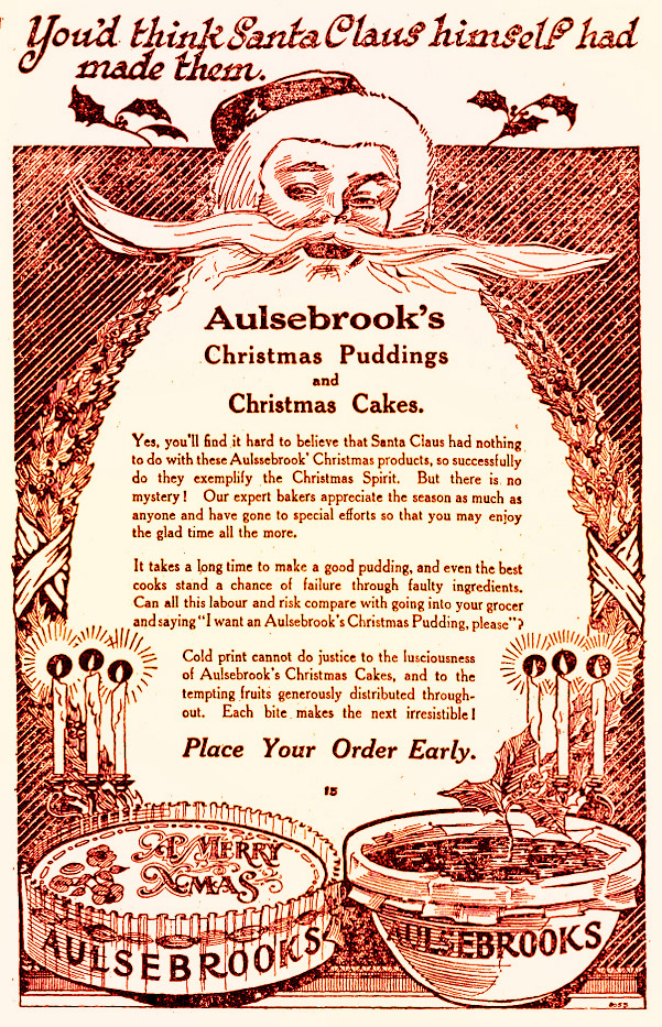 AULSEBROOK XMAS  PUDDINGS Evening Post  28 November 1923 Page 14 copy