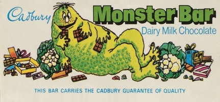 Cadbury Monster Bar Wrappers 1970s - Steven Summers Collection single edit